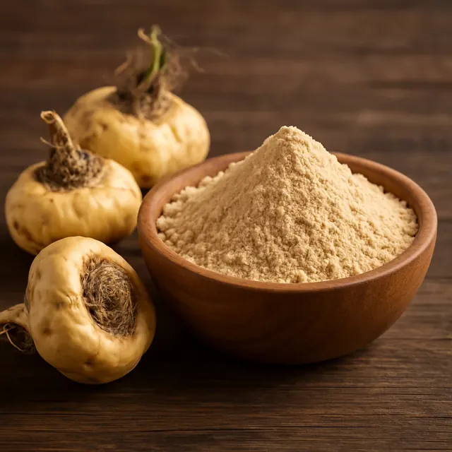 Maca roots and maca powder